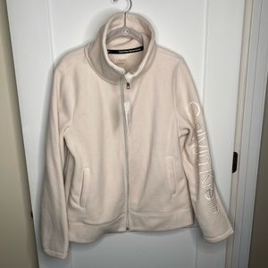 Calvin Klein NWT Performance Fleece Full Zip Sweater Women’s Size Large